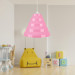 Bolton Single Pink Mica Pendant Lamp Children Room Chandelier Entrance Hall Cafe Lighting