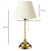 Edel Gold Body Metal Lampshade Conical Cream Fabric Headboard