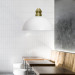 Kugel White Metal Pendant Lamp Kitchen Chandelier Office Hall Cafe