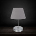 Modern Gray Fabric Lamp With Chrome Base