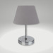 Modern Gray Fabric Lamp With Chrome Base