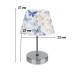 Modern Fabric Lamp With Butterfly Design With A Chrome Base