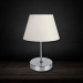 Modern Lamps Made Of Cream Fabric With A Chrome Base