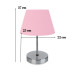 Modern Lamps Made Of Pink Fabric With A Chrome Base