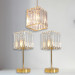 Metal Crystal Glass Pendant Chandelier And Lampshade Set
