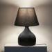 Milano Metal Body Lampshade Conical Anthracite Fabric Bedroom