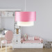 Single Pendant Lamp Pink Fabric Living Room Bedroom Chandelier