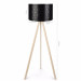 Wooden Three Legged Floor Lamp Black Polka Dot Headboard Corner Lamp