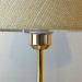 Gold Metal Leg Lampshade Wicker Covered Headboard Bedroom Lampshade