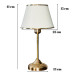 Metal Stand Lampshade Cream Gold Fabric Headboard Bedroom Lampshade