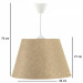 Sapphire Large Size Conical Ceiling Pendant Lamp Sand Beige Fabric Chandelier