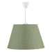 Sapphire Wide Conical Ceiling Pendant Lamp Green Fabric Chandelier