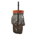 Skull Jar Glass With Straw 450 Ml Black