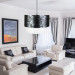 Black Silver Cake Pendant Lamp Pvc Material Bedroom Living Room
