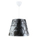 Sofia Conical Ceiling Pendant Lamp Black Patterned Pvc