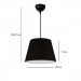 Single Conical Chandelier, Black Fabric