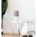 Small Light Gray Table Lamp With Base