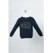 2 5 Years Crew Neck Gap Embroidered Double Suit Navy Blue