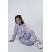 2 5 Years Old Crew Neck Embroidered Double Suit Purple