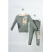 3 6 Years Old Boy Hooded Suit Khaki