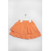 3 6 Years Old Girl Crew Neck Skirt Suit Orange