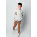 7 10 Years Old Boy Hooded Top And Bottom Set Gray