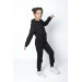 9 16 Years Old Hooded Tracksuit Set Black