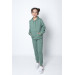 9 16 Years Old Hooded Tracksuit Set Green