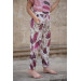 3 6 Years Old Leaf Patterned Girl Double Set T Shirt Trousers