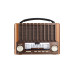 Wooden Solar Powered Classic Radio Bluetooth Speaker