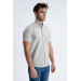 Varetta Mens Gray Short Sleeve Striped Summer Cotton Shirt