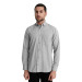Varetta Mens Gray Classic Cut Long Sleeve Shirt With Pockets