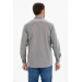 Varetta Mens Gray Lycra Double Pocket Plain Classic Cut Long Sleeve Denim Shirt