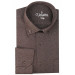 Varetta Mens Brown Sanded Winter Classic Cut Collar Buttoned Shirt With Pockets