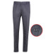 Varetta Mens Dark Gray Classic Cut Linen Trousers