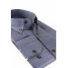 Varetta Mens Dark Purple Plain Long Sleeve Cotton Linen Effect Collar Buttoned Shirt
