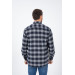 Varetta Mens Navy Blue Checkered Winter Pocketed Long Sleeve Classic Cut Shirt