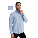 Varetta Mens Blue Checkered Pocket Long Sleeve Shirt