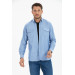 Varetta Mens Blue Lycra Double Pocket Long Sleeve Denim Shirt