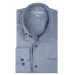 Varetta Mens Blue Purple Plain Long Sleeve Cotton Linen Effect Collar Buttoned Shirt