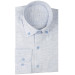 Varetta Mens Blue Long Sleeve Classic Cut Pocket Collar Buttoned Shirt