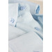Varetta Mens Soft Blue Plain Long Sleeve Cotton Linen Effect Collar Button Shirt