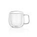 Glass Mug 300 Ml Thermal Insulated Glass Cup With Handle Transparent