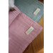 Newborn Baby Blankets, Two Pieces, Pink And Indigo Green