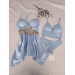 Women Blue Lingerie Decorated With Mermaid Model