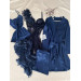 Women Lingerie Set Decorated With Navy Blue Lace