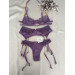 Lilac Embellished Lingerie Set For Women
