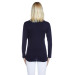 Navy Blue Cotton Viscose Maternity Long Sleeve Breastfeeding Blouse