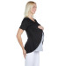 Black Cotton Maternity Breastfeeding Blouse