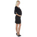 Plain Black Gathered Maternity Dress